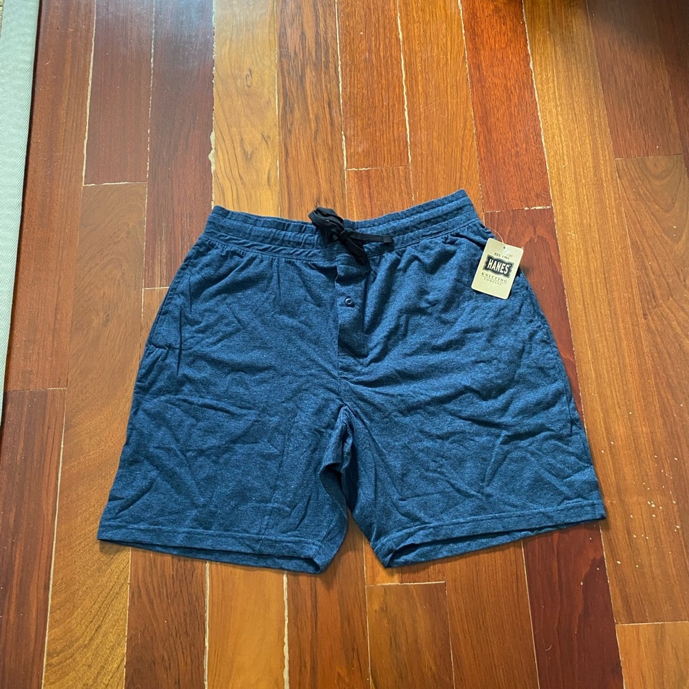 Hanes Men's Indigo Blue Pajama Shorts. NWT. Large